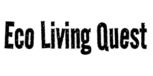 Text logo reading "Eco Living Quest" in bold, distressed black font on a white background.